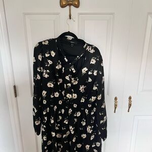 Floral Black Dress